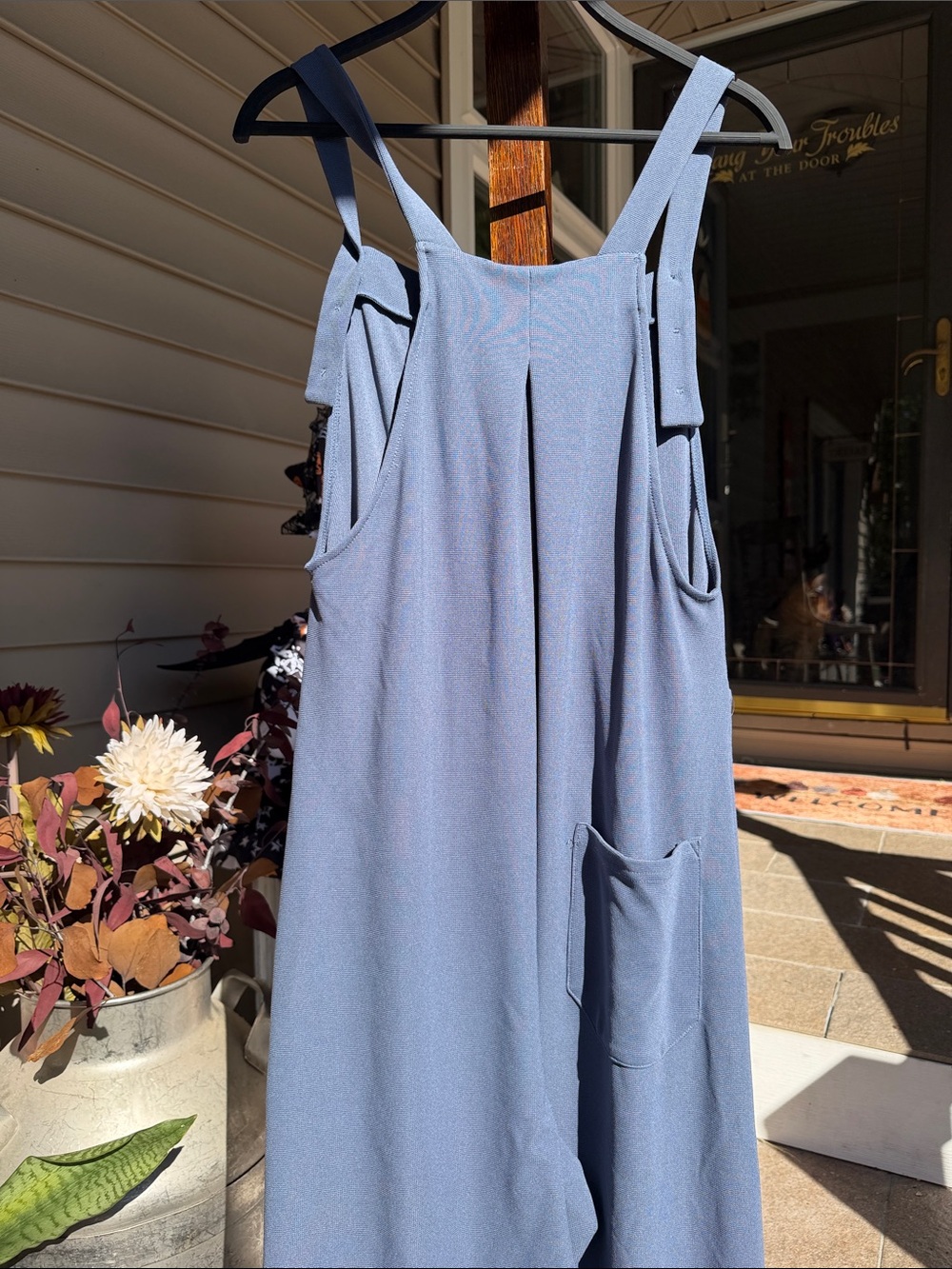 Halara Pockets Waffle Casual Overalls in “Mountain Spring” - Picture 3 of 11